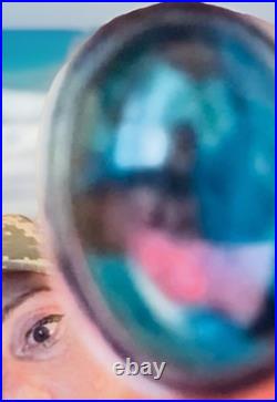 Native American Antique/Vintage Rare Bisbee Turquoise Brooch Pin Arrow Maker's M