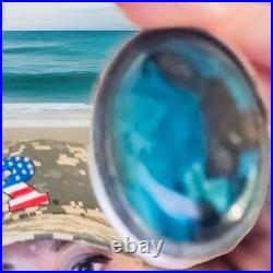 Native American Antique/Vintage Rare Bisbee Turquoise Brooch Pin Arrow Maker's M