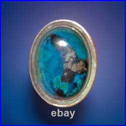 Native American Antique/Vintage Rare Bisbee Turquoise Brooch Pin Arrow Maker's M