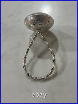 Native American Bench Made Navajo Pearl Baby Rattle Rare 17G 925 Sterling Silver