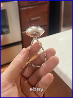 Native American Bench Made Navajo Pearl Baby Rattle Rare 17G 925 Sterling Silver