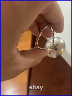 Native American Bench Made Navajo Pearl Baby Rattle Rare 17G 925 Sterling Silver