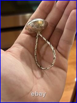 Native American Bench Made Navajo Pearl Baby Rattle Rare 17G 925 Sterling Silver