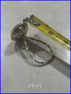 Native American Bench Made Navajo Pearl Baby Rattle Rare 17G 925 Sterling Silver
