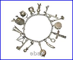 Native American Charm Bracelet Rare 1940s Handmade Museum-Quality