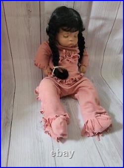 Native American Doll Unique Rare Find 20 Frowning