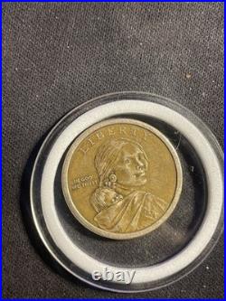Native American Dollar Error RARE Missing Edge Lettering Smooth Edge Sacagawea