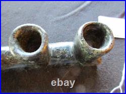 Native American Double Bowl Pipe, Rare Museum Wedding Pipe Bowl, Du-032307265