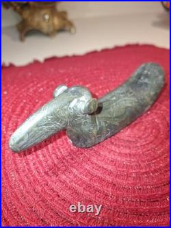 Native American Glacial Kame Culture Hardstone Popeyed Birdstone