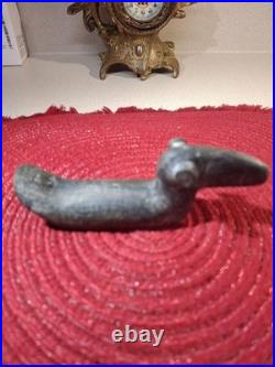 Native American Glacial Kame Culture Hardstone Popeyed Birdstone