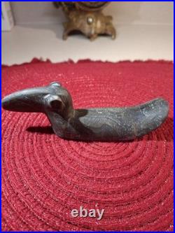 Native American Glacial Kame Culture Hardstone Popeyed Birdstone