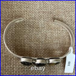 Native American Handmade Sterling 925 Black Jack Turquoise Cuff Bracelet 7 Rare