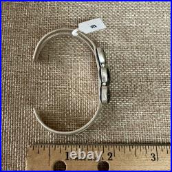 Native American Handmade Sterling 925 Black Jack Turquoise Cuff Bracelet 7 Rare