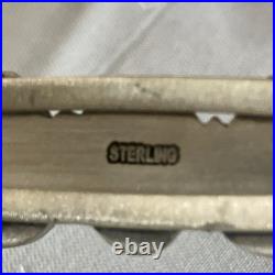 Native American Handmade Sterling 925 Black Jack Turquoise Cuff Bracelet 7 Rare