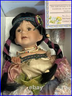 Native American Indian 18 Porcelain Doll Rare Limited Edition #10 of 5000 New