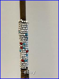 Native American Indian Arrow Stone Tip RARE Beads Feathers # E6
