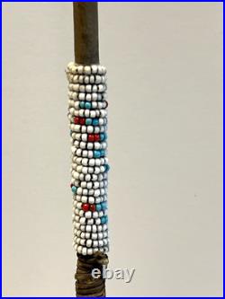 Native American Indian Arrow Stone Tip RARE Beads Feathers # E6