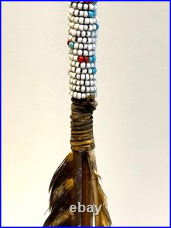 Native American Indian Arrow Stone Tip RARE Beads Feathers # E6
