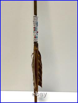 Native American Indian Arrow Stone Tip RARE Beads Feathers # E6