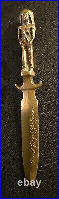 Native American Indian Letter Opener-Belgium 1945- RARE! ANTIQUE