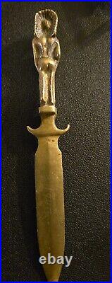 Native American Indian Letter Opener-Belgium 1945- RARE! ANTIQUE