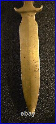 Native American Indian Letter Opener-Belgium 1945- RARE! ANTIQUE