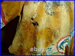 Native American Indian Warrior W Buffalo War Robe Resin Statue RARE