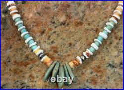Native American Jacla Turquoise Necklace, Gemstone Mix, Rubies, Emeralds Native American Jacla Turquoise Necklace, Gemstone Mix, Rubies, Emeralds