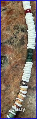 Native American Jacla Turquoise Necklace, Gemstone Mix, Rubies, Emeralds