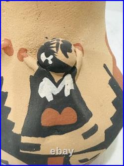 Native American Jemez Pueblo Storyteller Pottery Figurine Vase Rare