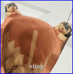 Native American Jemez Pueblo Storyteller Pottery Figurine Vase Rare