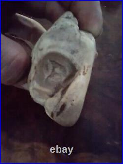 Native American Large Half Face. Portable Rock Art Rare. Great Value Artifacts