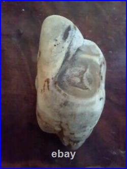 Native American Large Half Face. Portable Rock Art Rare. Great Value Artifacts