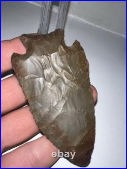Native American Large Rare Dovetail Arrowhead Point