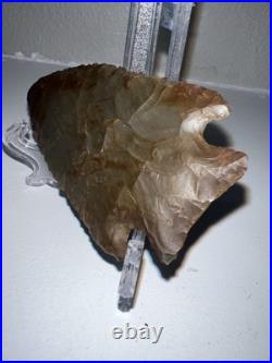 Native American Large Rare Dovetail Arrowhead Point