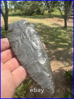 Native American Large Rare Dovetail Arrowhead Point