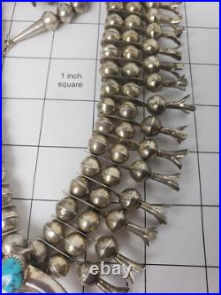 Native American NA Necklace RARE Squash Blossom 3-Strand. 925 4.93 troy oz 20