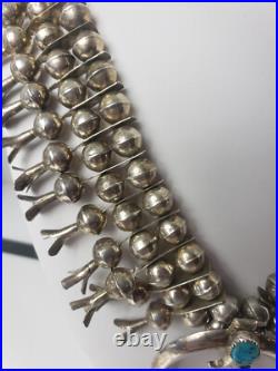 Native American NA Necklace RARE Squash Blossom 3-Strand. 925 4.93 troy oz 20