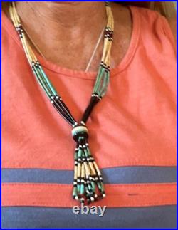 Native American Navajo vintage multi strand jacla jocla necklace, old rare, mint