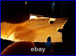 Native American Obsidian Arrowhead, Rare White & Mahogany Point Atl-062408378