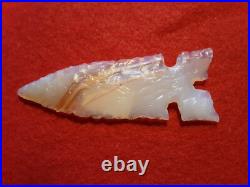 Native American Obsidian Arrowhead, Rare White & Mahogany Point Atl-062408378