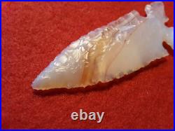 Native American Obsidian Arrowhead, Rare White & Mahogany Point Atl-062408378