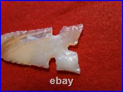 Native American Obsidian Arrowhead, Rare White & Mahogany Point Atl-062408378