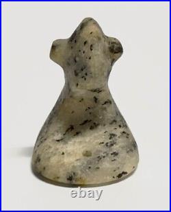 Native American Popeye Birdstone Rare Speckled Quartz Bust Type Museum Grade COA