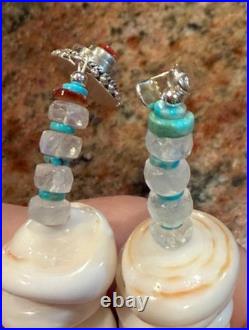 Native American Puka Shell Necklace, Rare 18-20mm, Heishi, Moonstone, SpinyOyster