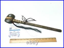 Native American RARE Stone War Club Hair Leather SELLING HUGE ESTATE COLLECTION