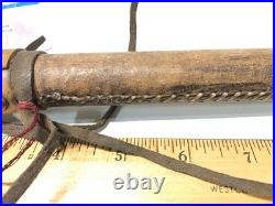 Native American RARE Stone War Club Hair Leather SELLING HUGE ESTATE COLLECTION