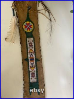 Native American Rare Antique Beaded Pipe Bag