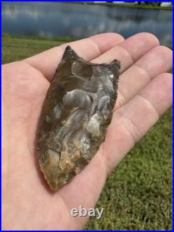 Native American Rare Paleo Clovis Point Arrowhead