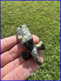 Native American Rare Popeyed Drilled Birdstone Artifact Arrowhead